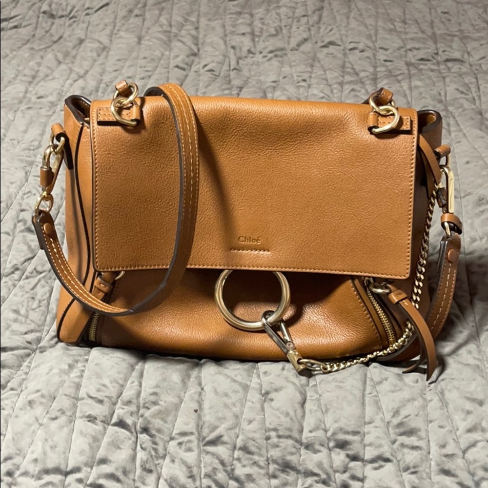 Chloe Medium Faye Day Leather Bag Brown